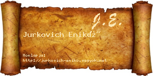 Jurkovich Enikő névjegykártya