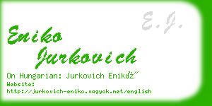 eniko jurkovich business card